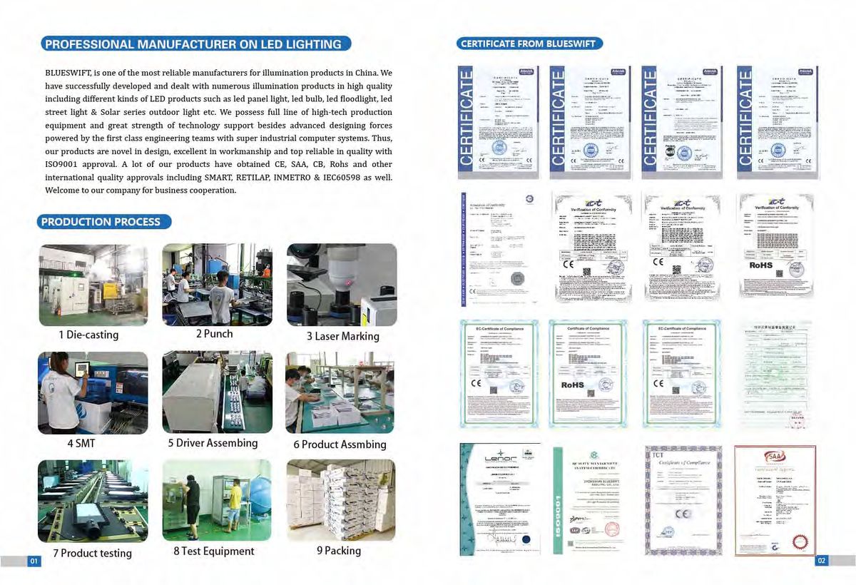 BLUESWIFT production process and certificates